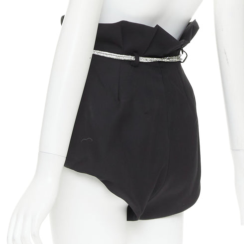 Women's Alexandre Vauthier Crystal Belt Shorts