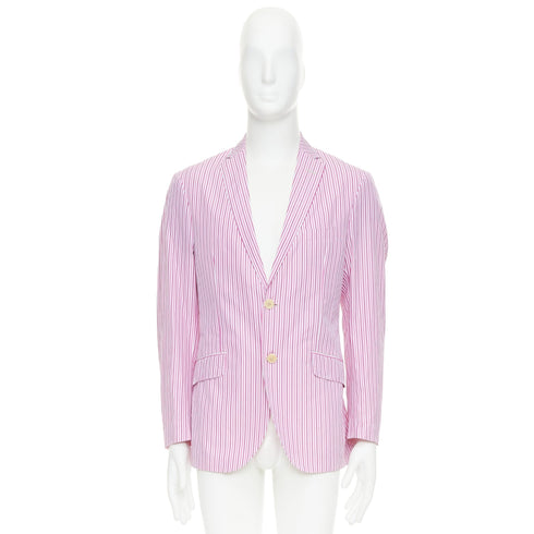 Men's Etro Cotton Stripes Darted Blazer