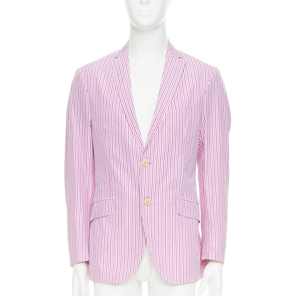 Men's Etro Cotton Stripes Darted Blazer