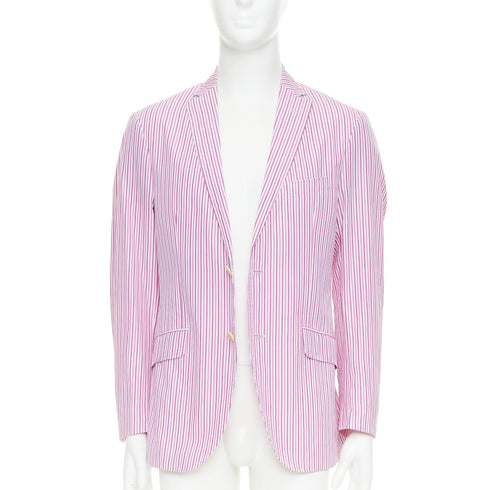 Men's Etro Cotton Stripes Darted Blazer