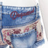 Women's Dsquared2 Floral Patch Denim Mini Shorts