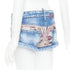 Women's Dsquared2 Floral Patch Denim Mini Shorts