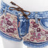 Women's Dsquared2 Floral Patch Denim Mini Shorts