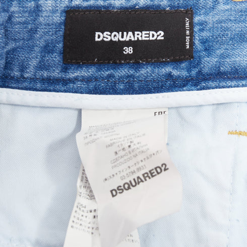 Women's Dsquared2 Floral Patch Denim Mini Shorts