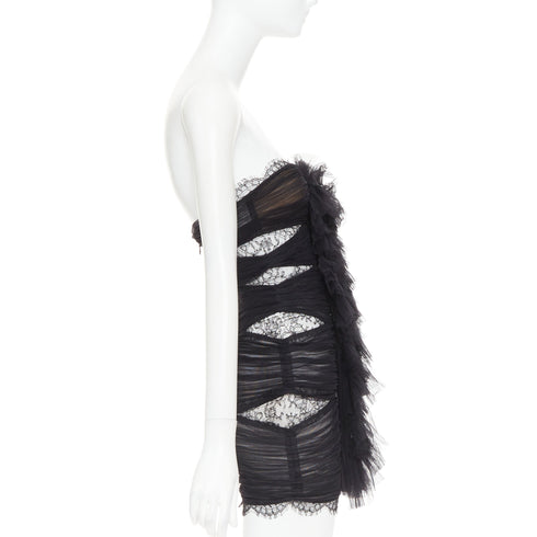 Women's Alexandre Vauthier Pleated Lace Dress