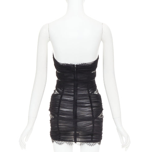 Women's Alexandre Vauthier Pleated Lace Dress