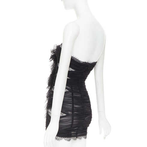 Women's Alexandre Vauthier Pleated Lace Dress