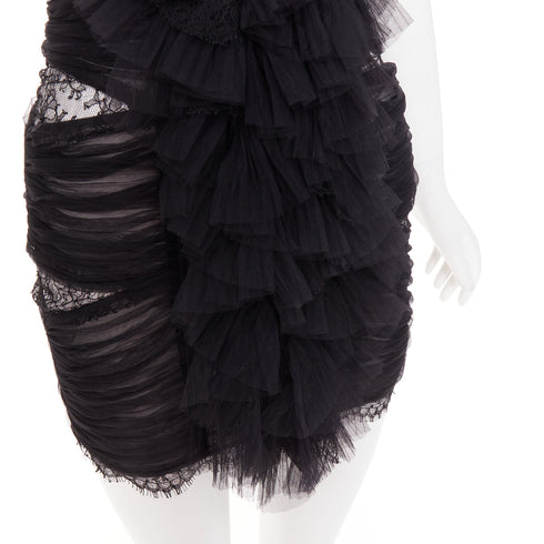 Women's Alexandre Vauthier Pleated Lace Dress