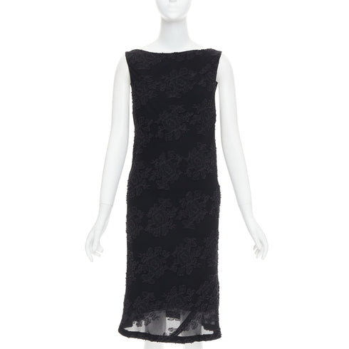 Women's Jil Sander Floral Cloque Sheer Dress