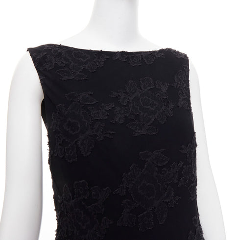 Women's Jil Sander Floral Cloque Sheer Dress