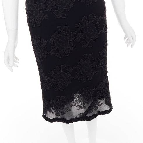 Women's Jil Sander Floral Cloque Sheer Dress