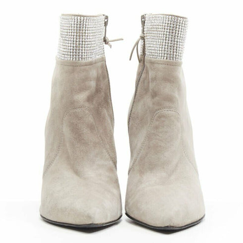 Women's Stuart Weitzman Suede Crystal Booties
