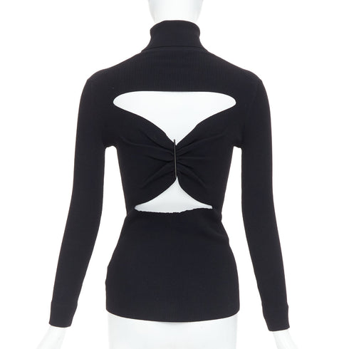 Women's Jil Sander Open Back Ruched Turtleneck
