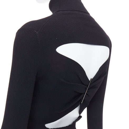 Women's Jil Sander Open Back Ruched Turtleneck