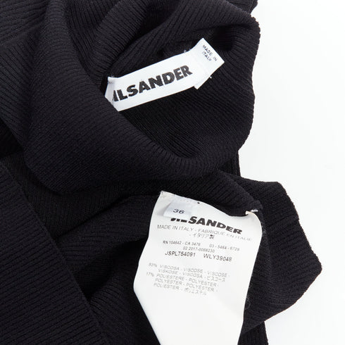 Women's Jil Sander Open Back Ruched Turtleneck