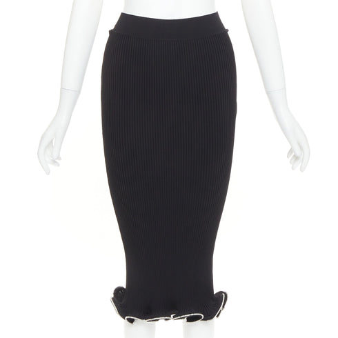 Women's Alexandre Vauthier Crystal Ruffle Skirt