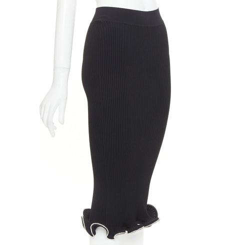 Women's Alexandre Vauthier Crystal Ruffle Skirt