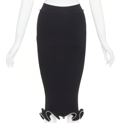 Women's Alexandre Vauthier Crystal Ruffle Skirt