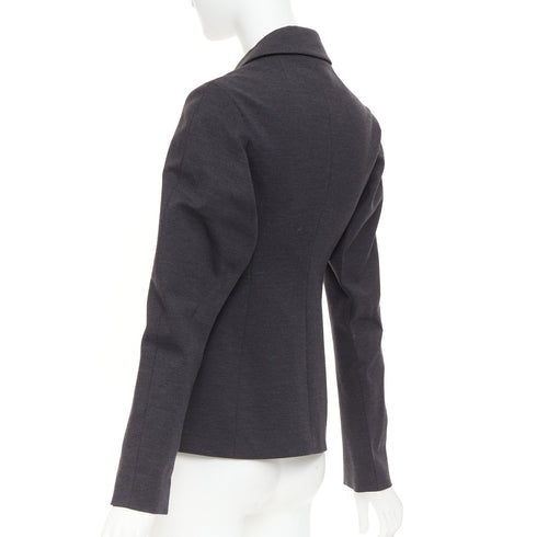 Women's Jil Sander Grey Wool Hourglass Blazer