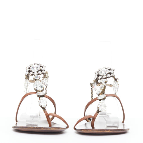 Women's Giuseppe Zanotti Crystal Leather Sandals