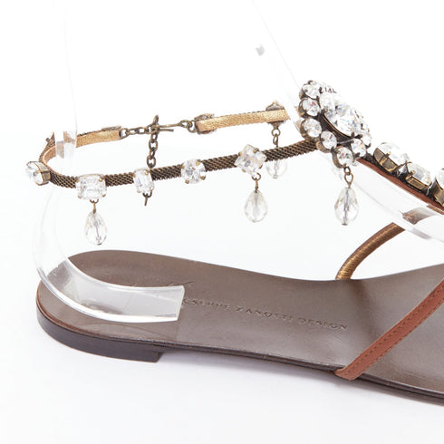 Women's Giuseppe Zanotti Crystal Leather Sandals