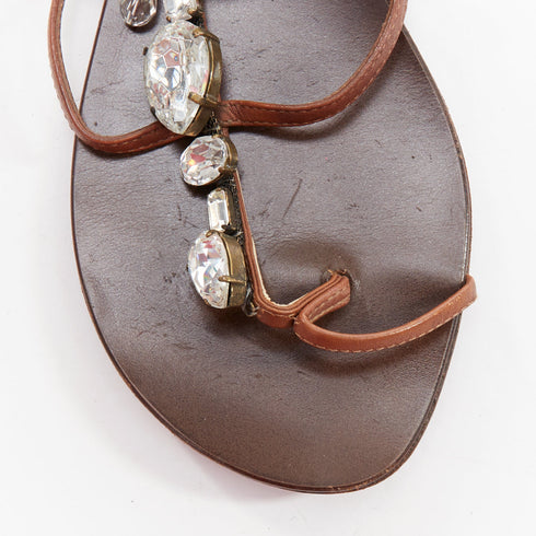 Women's Giuseppe Zanotti Crystal Leather Sandals