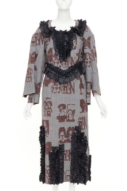 Women's Comme Des Garcons 2019 Wool Gingham Dress