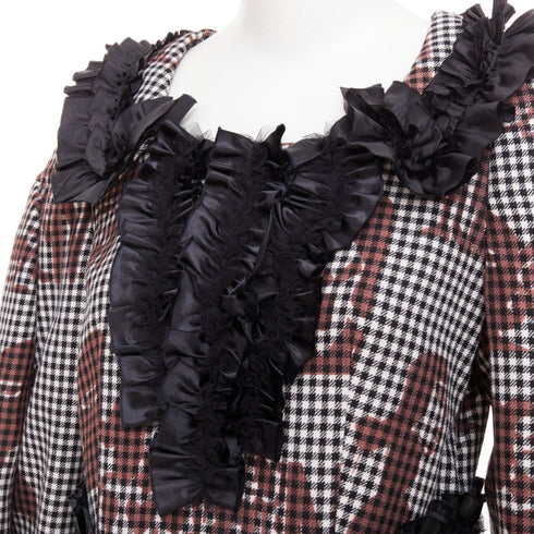 Women's Comme Des Garcons 2019 Wool Gingham Dress