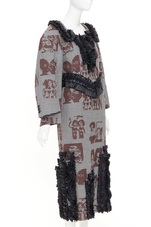 Women's Comme Des Garcons 2019 Wool Gingham Dress