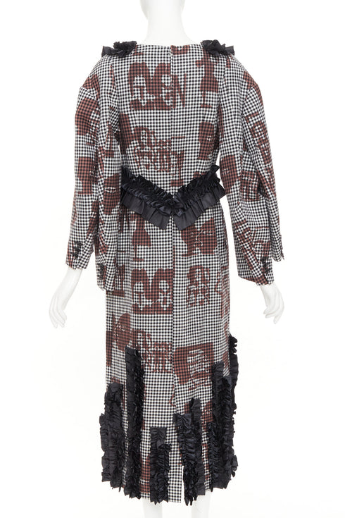 Women's Comme Des Garcons 2019 Wool Gingham Dress