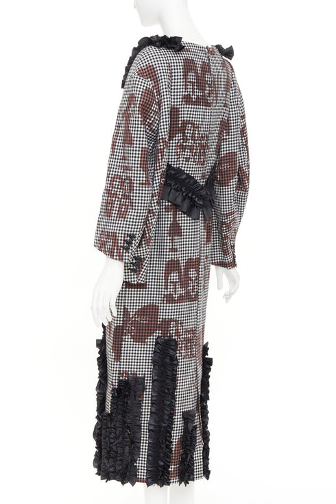 Women's Comme Des Garcons 2019 Wool Gingham Dress