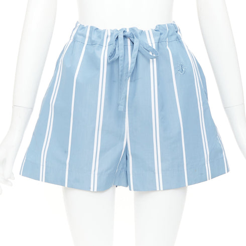 Women's Jil Sander Striped Drawstring Boxer Shorts