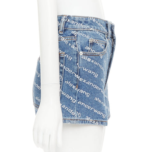 Women's Alexander Wang Bite Rhinestone Shorts