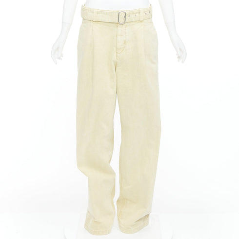 Women's Jil Sander Cotton Belted Wide Leg Pants