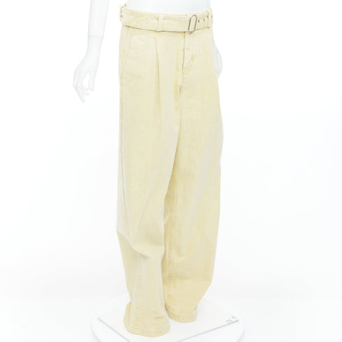 Women's Jil Sander Cotton Belted Wide Leg Pants