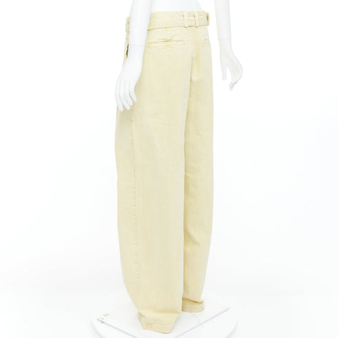 Women's Jil Sander Cotton Belted Wide Leg Pants