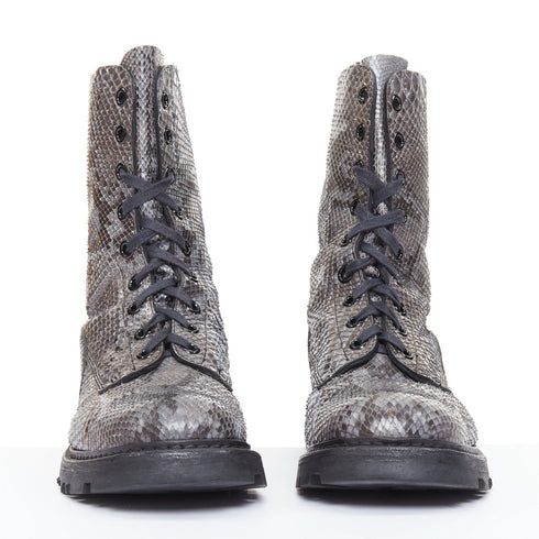 Men's Jil Sander Leather Lug Sole Combat Boots
