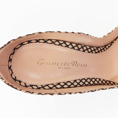 Women's Gianvito Rossi Leather Fishnet Pumps