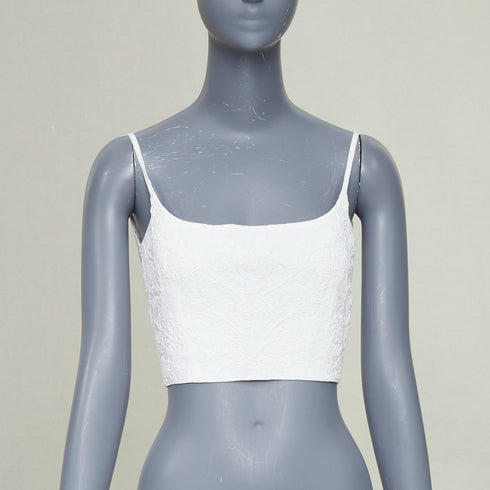 Women's Jil Sander Floral Embroidery Crop Top