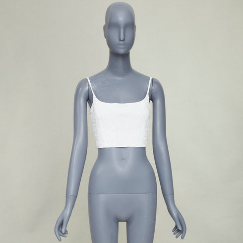 Women's Jil Sander Floral Embroidery Crop Top
