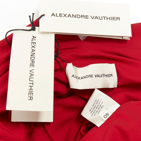 Women's Alexandre Vauthier Crystal Plunge Mini Dress