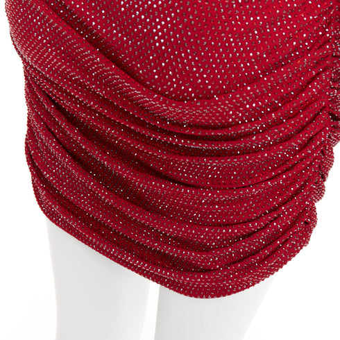 Women's Alexandre Vauthier Crystal Plunge Mini Dress