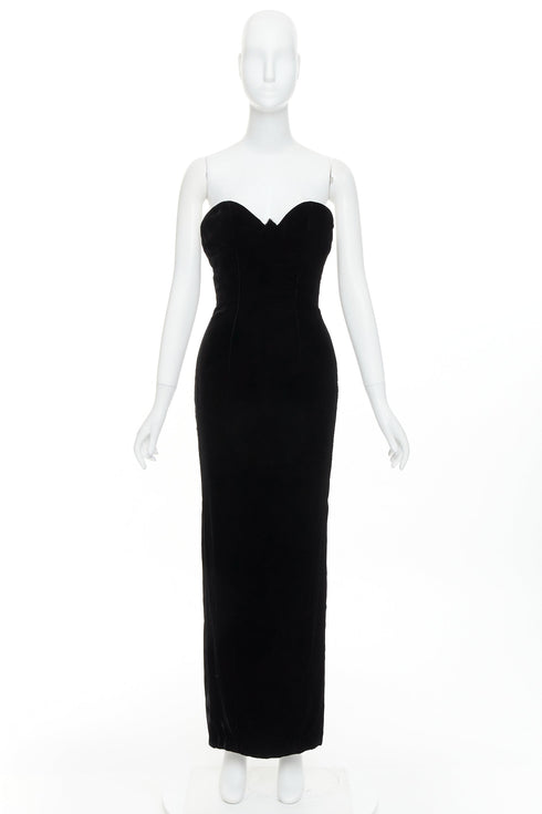 Women's Alexandre Vauthier Velvet Strapless Gown