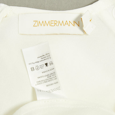 Women's Zimmermann Lattice Waist Puff Sleeve Dress