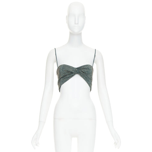 Women's Alexandre Vauthier Crystal Cropped Top