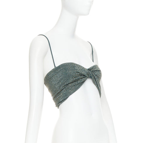 Women's Alexandre Vauthier Crystal Cropped Top
