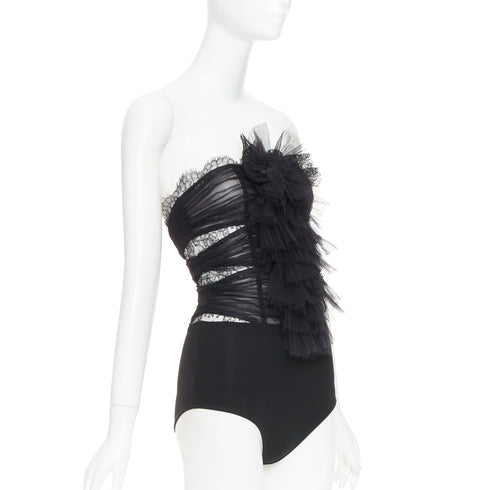 Women's Alexandre Vauthier Pleated Lace Top
