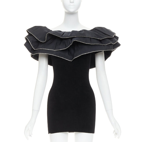 Women's Alexandre Vauthier Velvet Crystal Dress