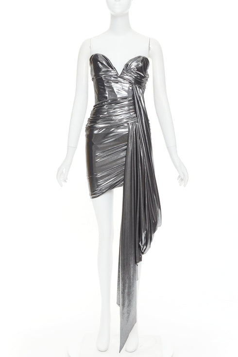 Women's Alexandre Vauthier Lame Asymmetric Dress