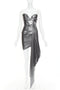 Women's Alexandre Vauthier Lame Asymmetric Dress